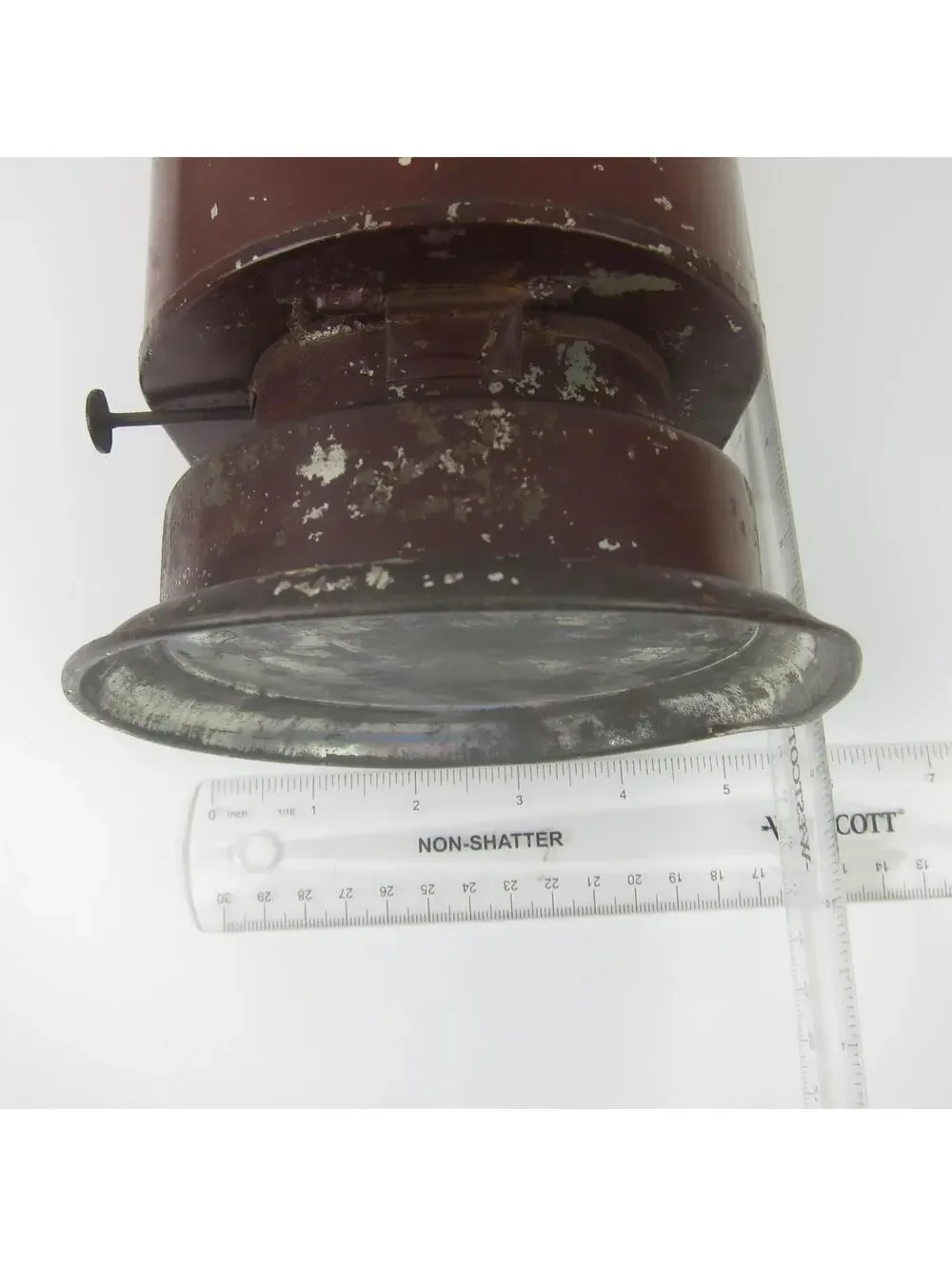 Antique Photography Darkroom Lantern Kerosene Oil Ruby Red Glass Burner Wick
